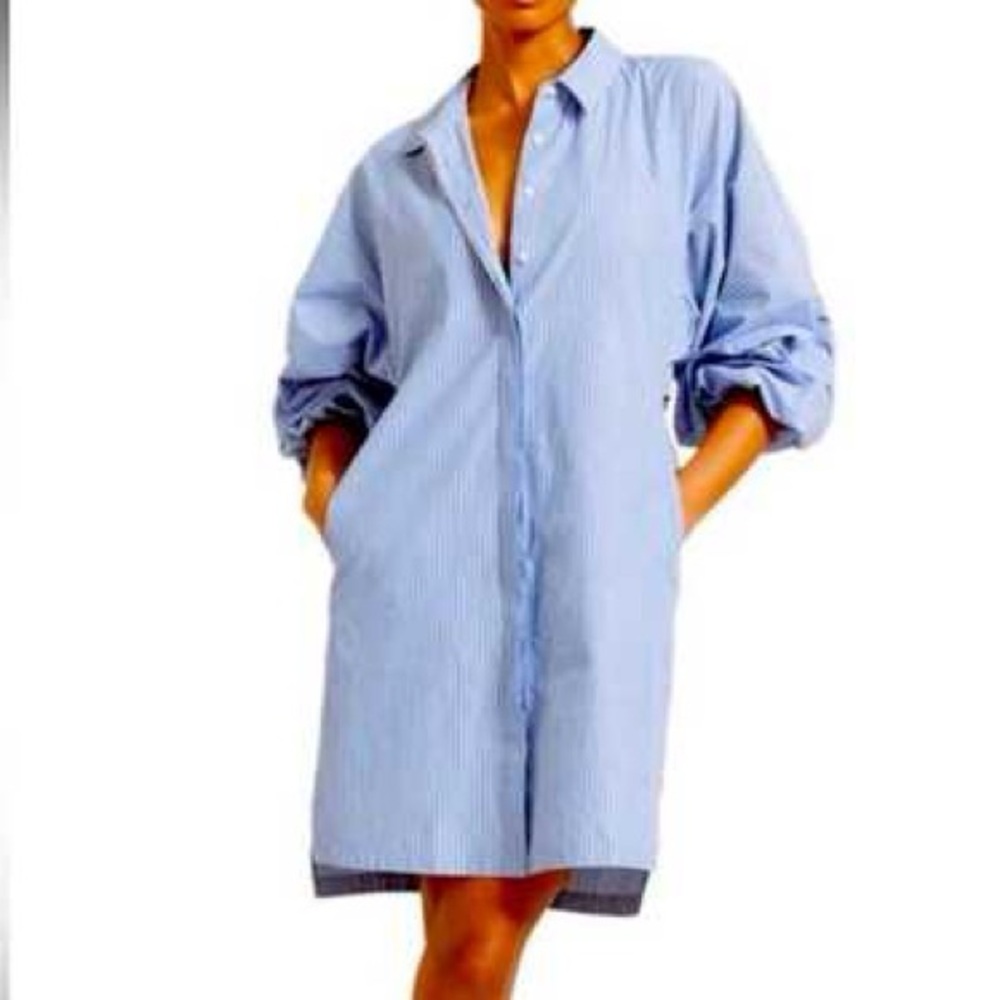 NWT Modern Citizen Striped Button-Down Cut Out Dress Women’s Large